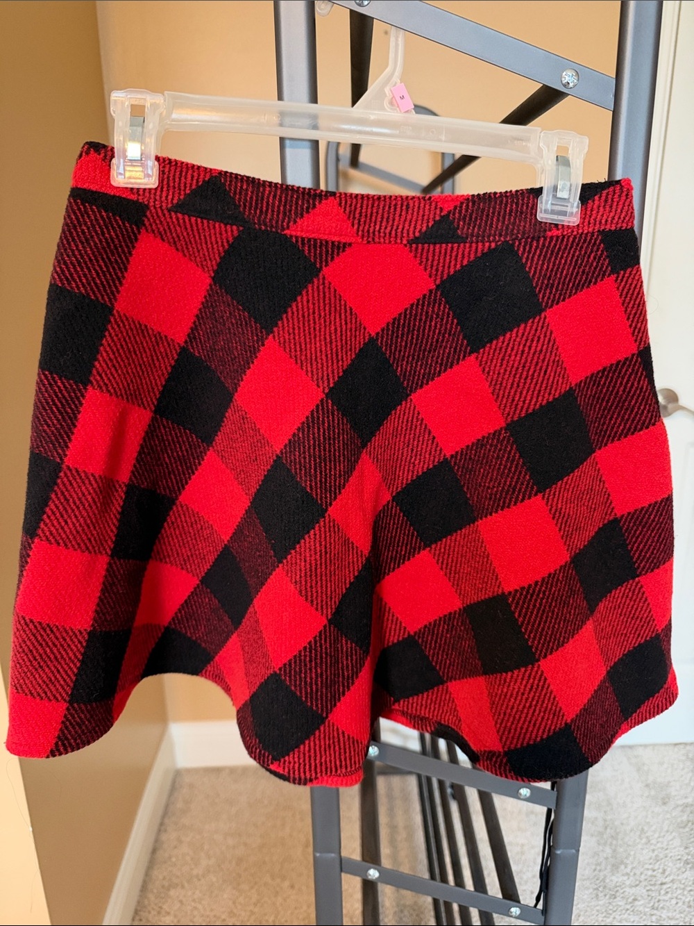 Hollister Red and Black Buffalo Plaid Skort